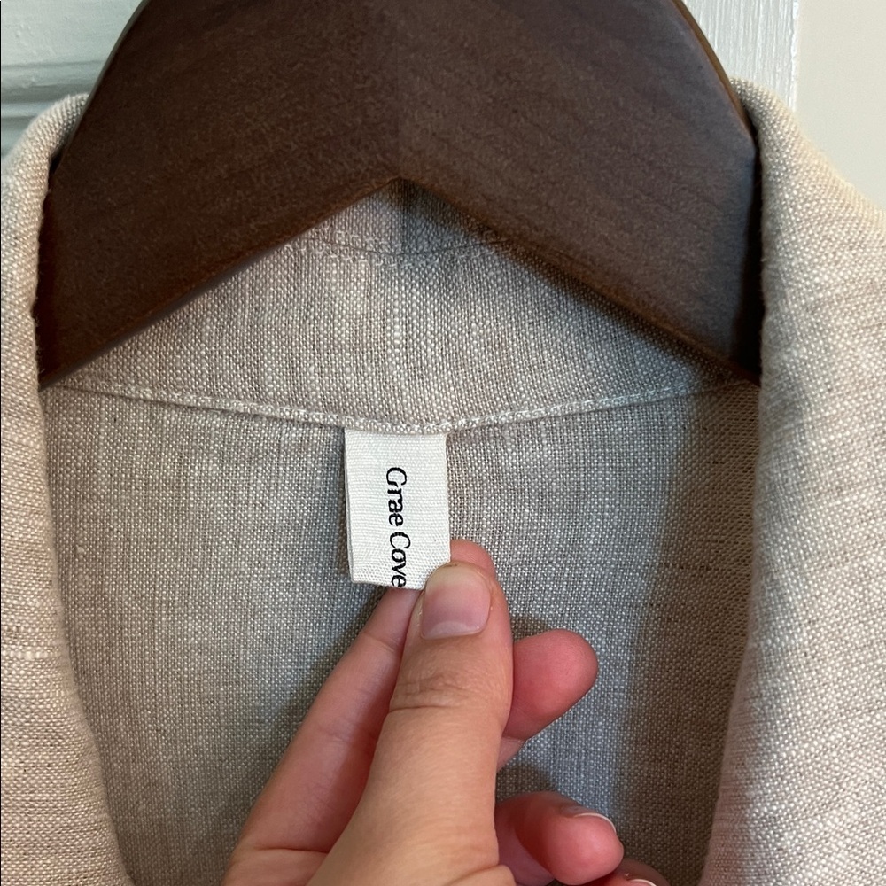Linen Relaxed Fit Boyfriend Blazer - Picture 2 of 6